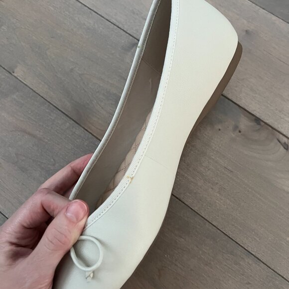 Birdies The Goldfinch Ecru Leather Ballet Flats - Picture 7 of 9